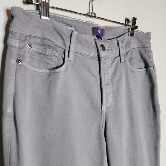 NYDJ super soft Marilyn Straight grey jeans. - Picture 2 of 15